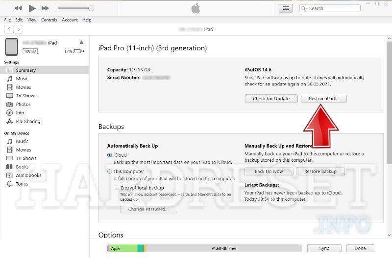 Mode de récupération