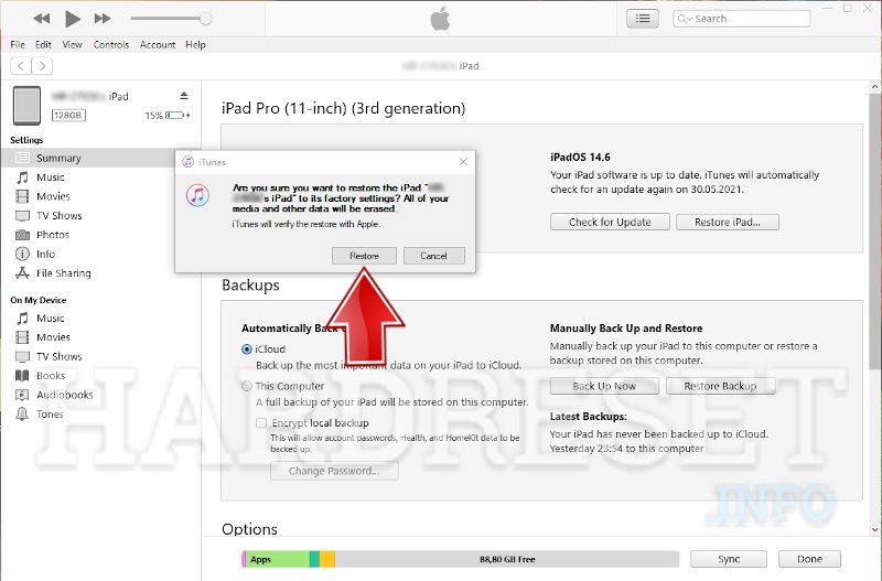 Mode de récupération